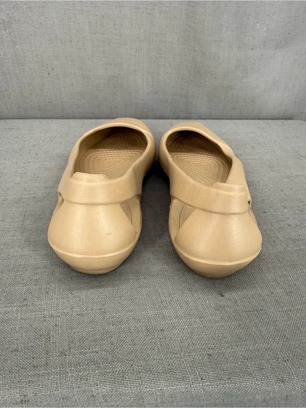 Crocs Sienna Bronze Shiny Casual Ballerina Slip On Flats Shoes Women's Size 5